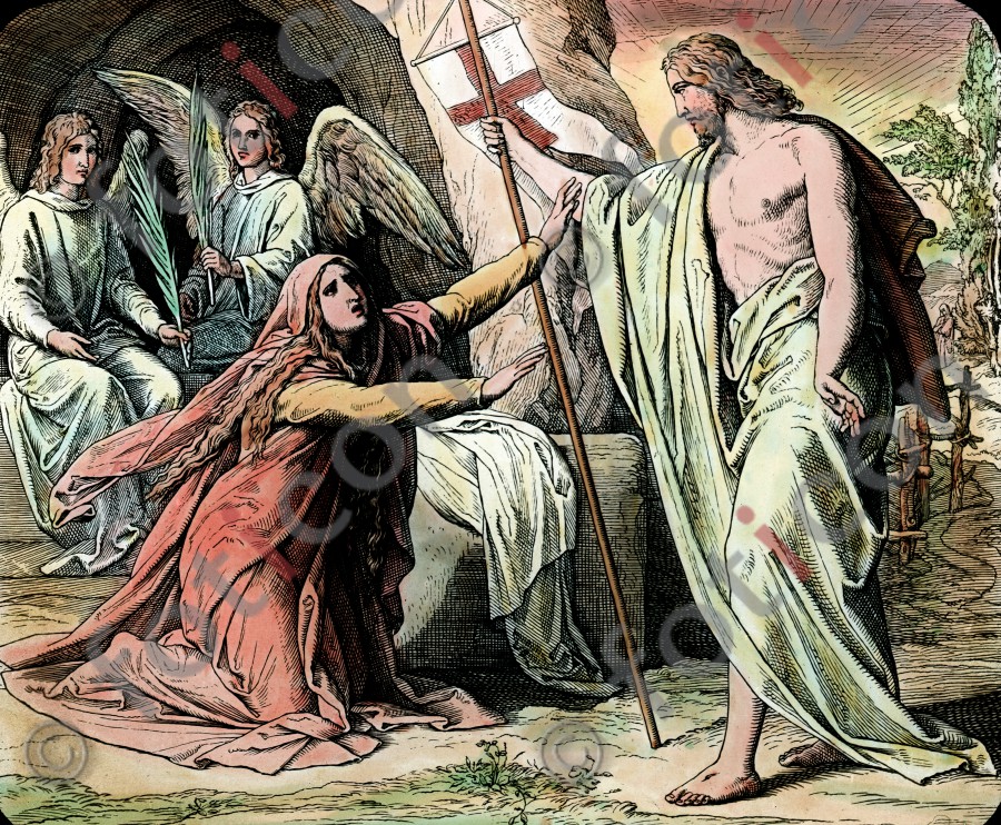 Jesus erscheint Maria Magdalena | Jesus appears to Mary Magdalene - Foto foticon-simon-043-051.jpg | foticon.de - Bilddatenbank für Motive aus Geschichte und Kultur